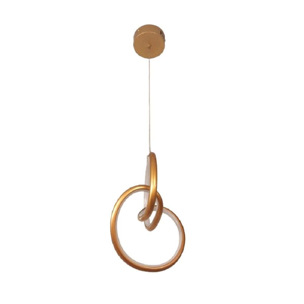 Pendente Moderno Led 30W Dourado Cinderella Quarto Cabeceira