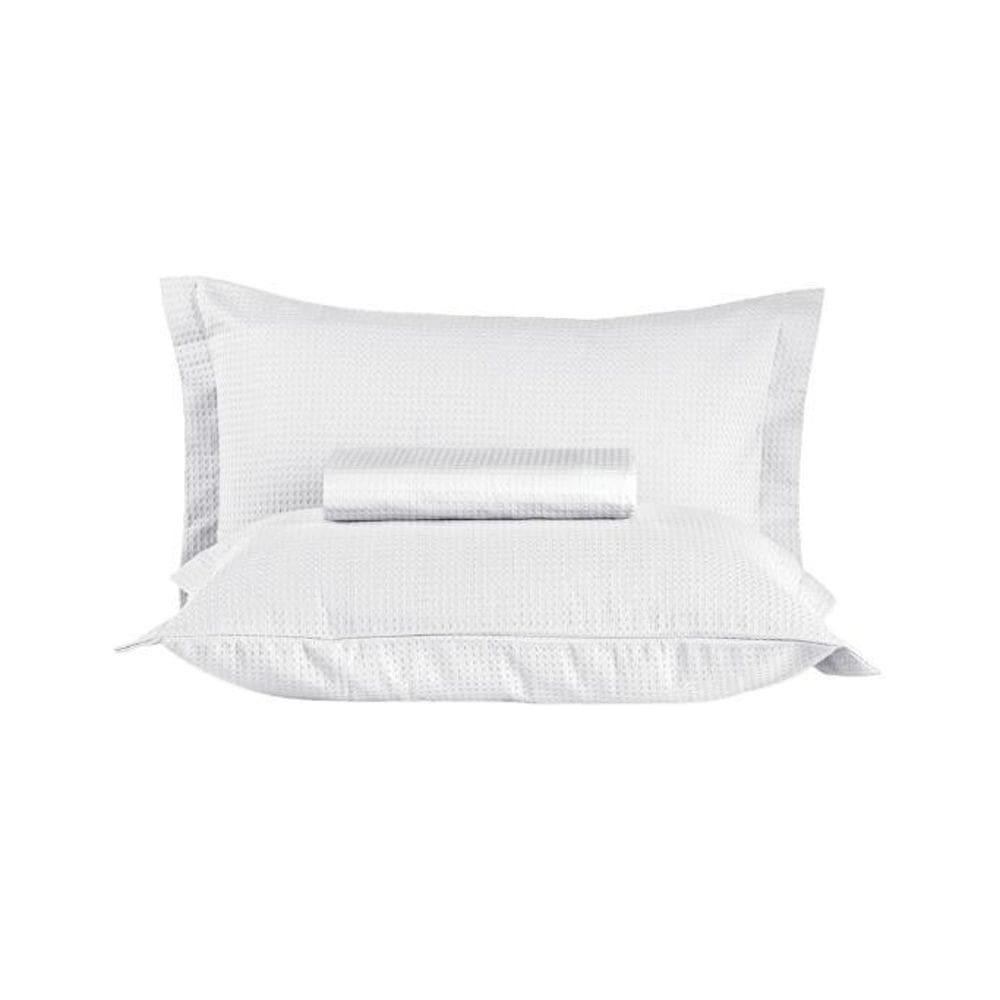 Kit Colcha Piquet Favo King Teka Gênova 240X280 100% Algodão