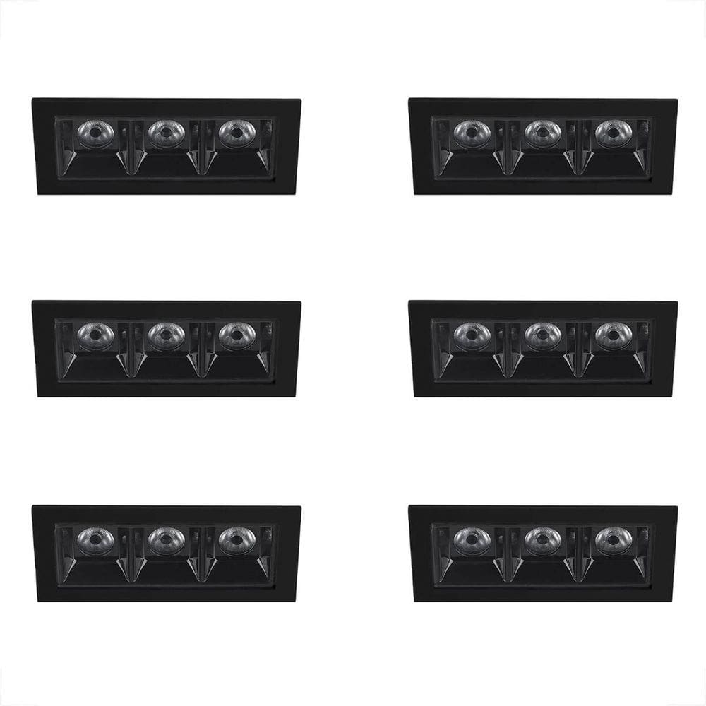 Kit 6 Micro Spot Triplo Embutido Downlight Pontual Bet58