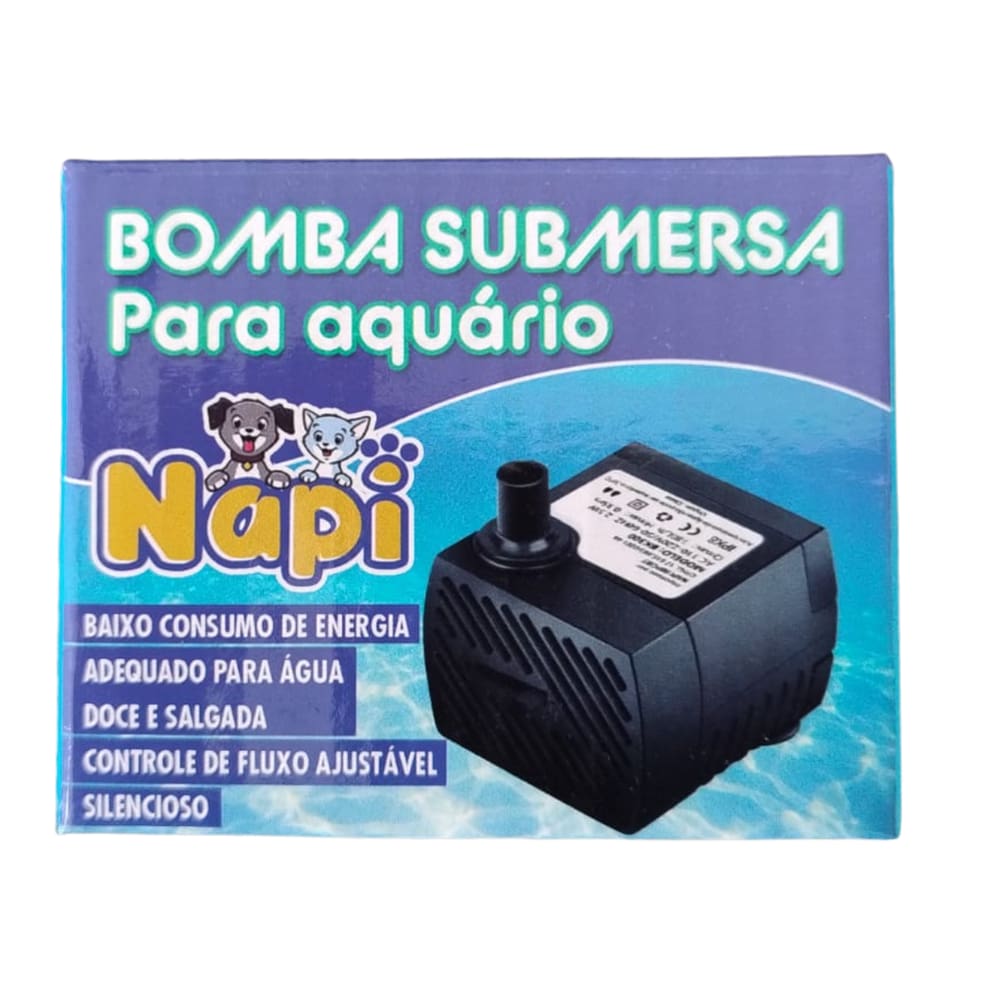 Bomba Submersa Aquário 5W Silenciosa BA-01