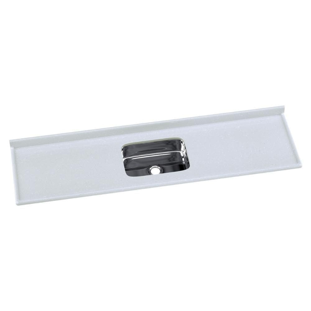 Pia De Cozinha Mármore Sintético 199x55cm Com Cuba Aço Inox Multimóveis CR20477 Off White