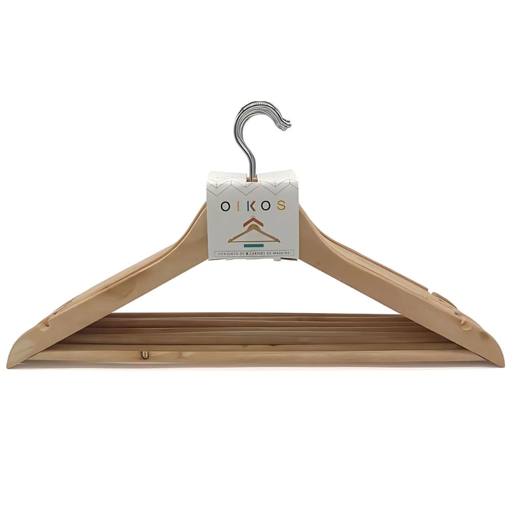 Conjunto De Cabides De Madeira 8Pcs - Oikos Natural