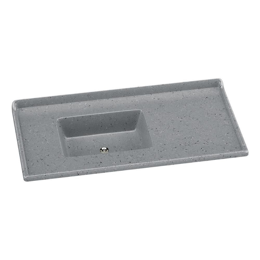 Pia De Cozinha Mármore Sintético 100x53cm Multimóveis CR20478 Cinza