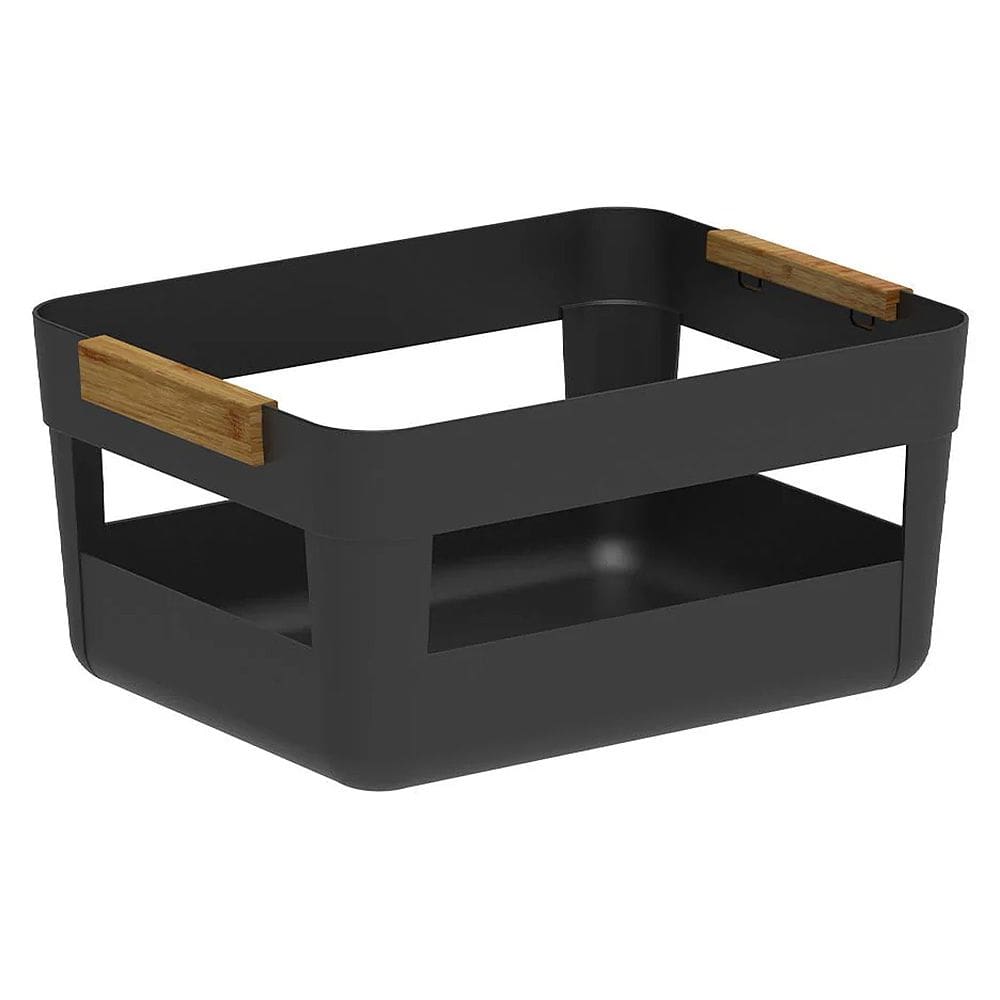 Cesto Multiuso com Alça em Bambu Lume Preto Fechado CLB200PTF - Ou