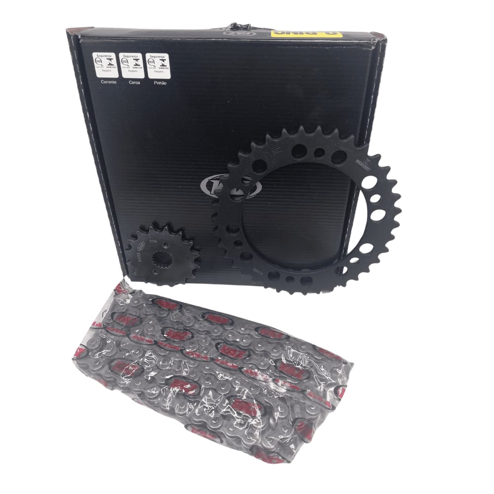 KIT RELACAO TRANSMISSAO COMPLETO HONDA NX400 FALCON 2000 à 2015 NX400I FALCON 2012 à 2015 H04021X