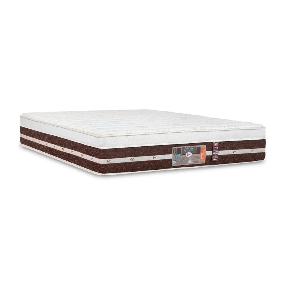 Colchão King Castor Silver Star Air One Face  Hibrido 193x203x32