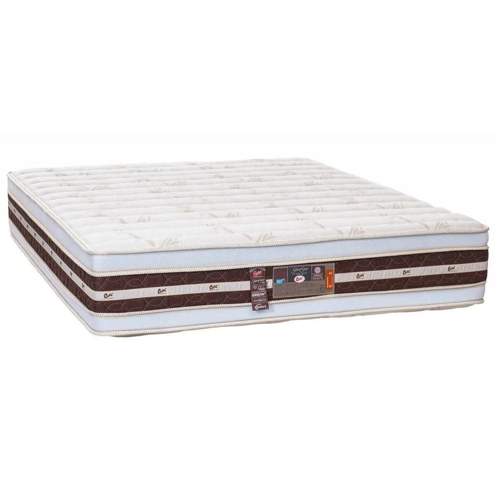 Colchão King Castor Silver Star Air Double Face  Hibrido 193x203x34