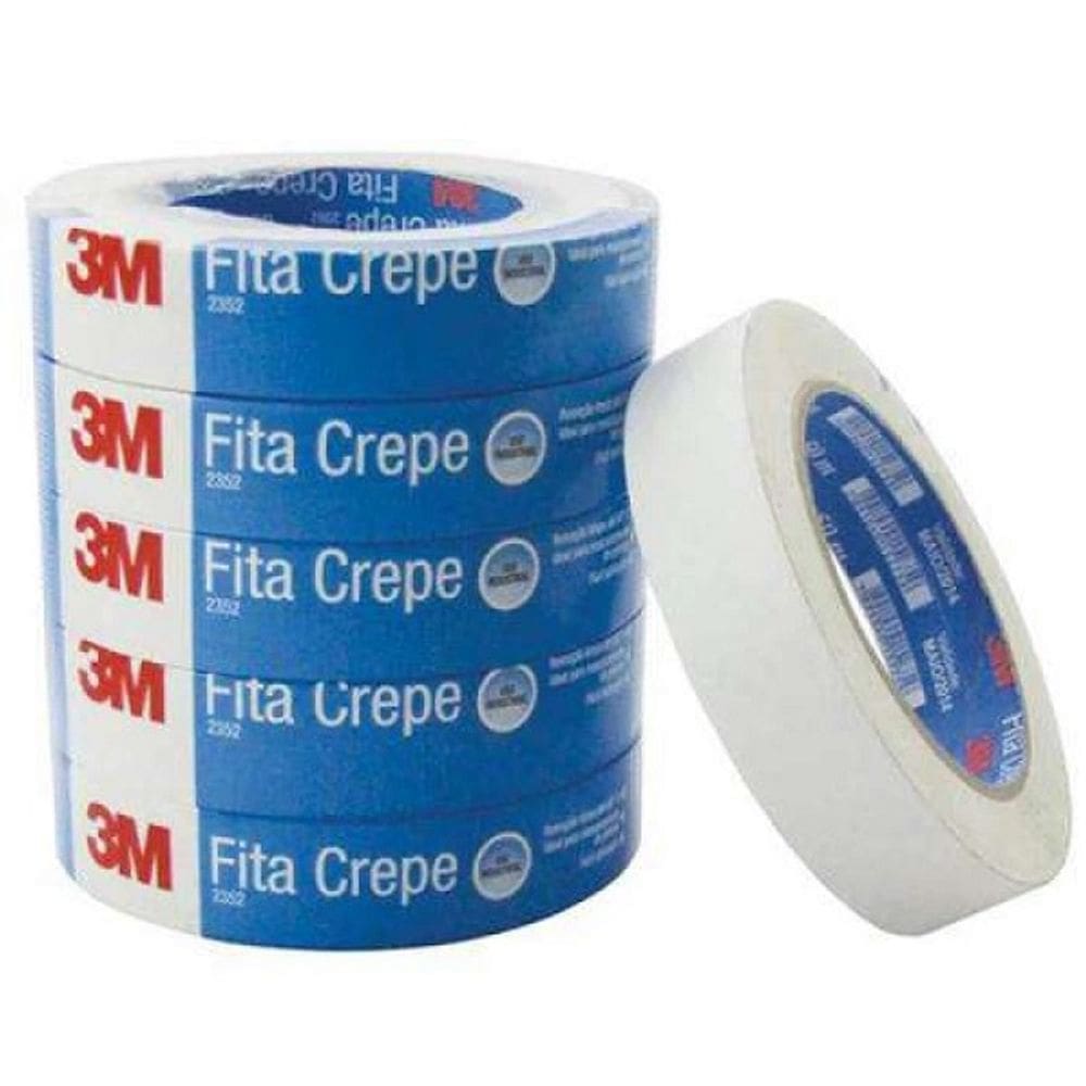 Kit 5 Fita Crepe SCOTCH 2352 Industrial 24MM X 50M