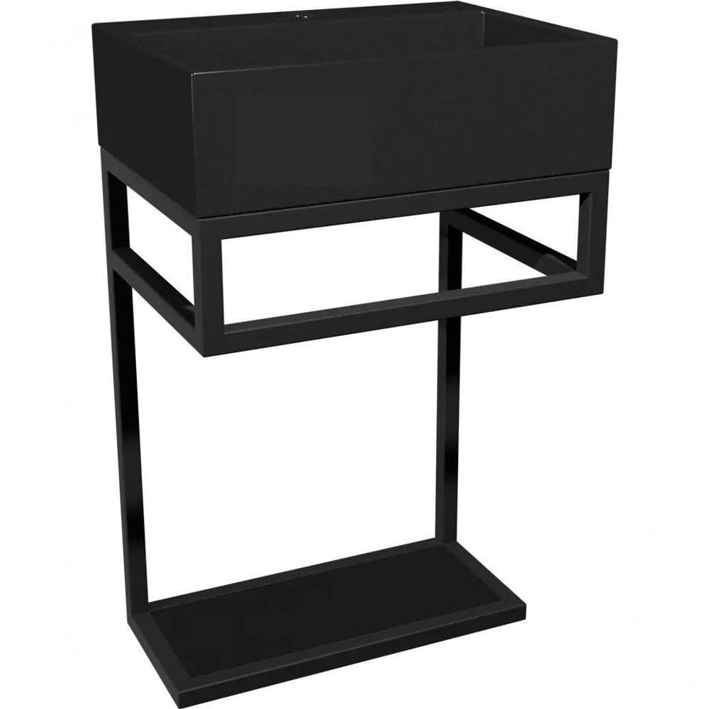 Gabinete Banheiro Ferro Los Angeles 40x30cm Preto Fosco