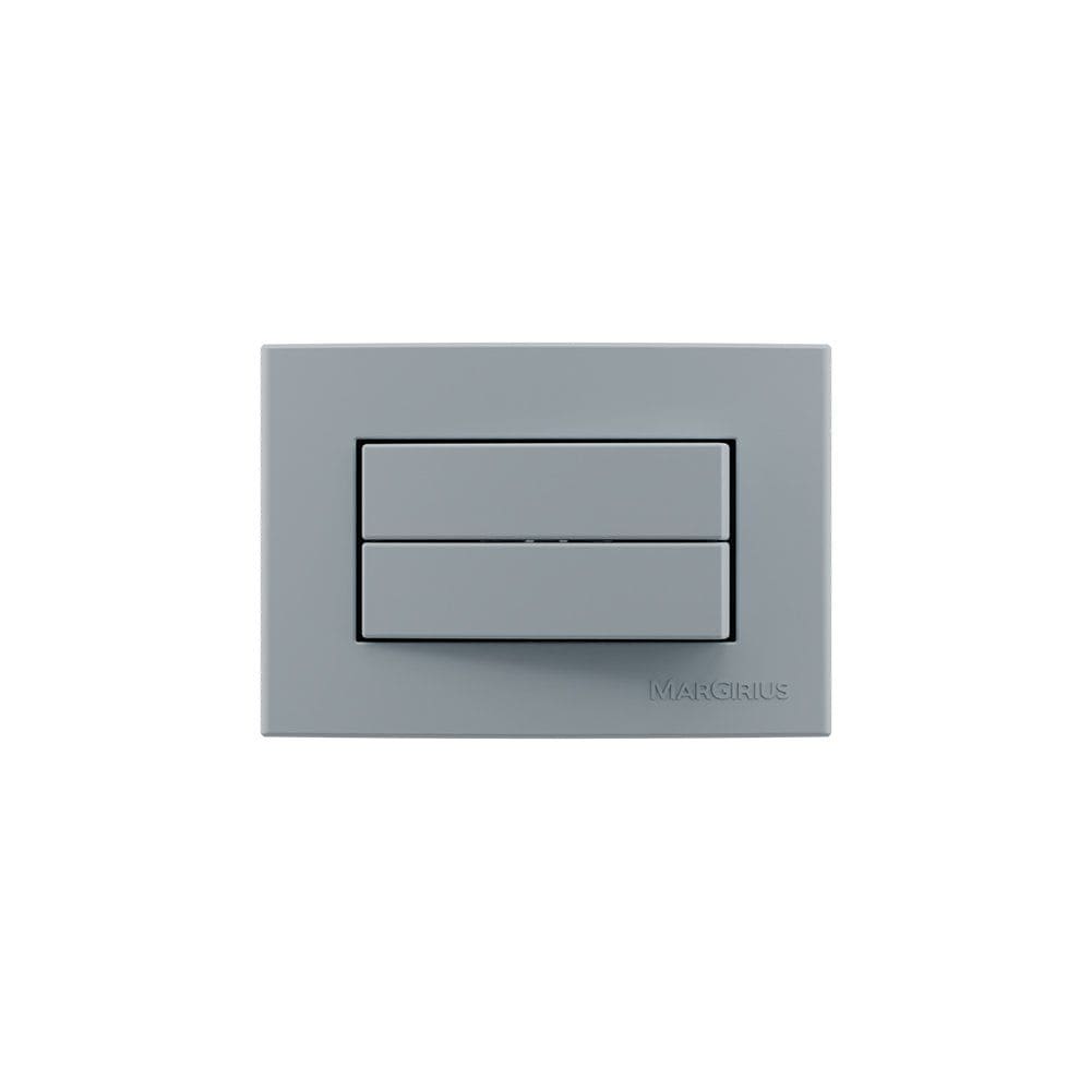 Placa para Móveis 65x45 com Interruptor Duplo Simples MarGirius Sleek Colors 10A Cinza