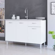 Balcao de Pia 3 Portas 1 Gaveta 120cm sem Pia A434 Poquema