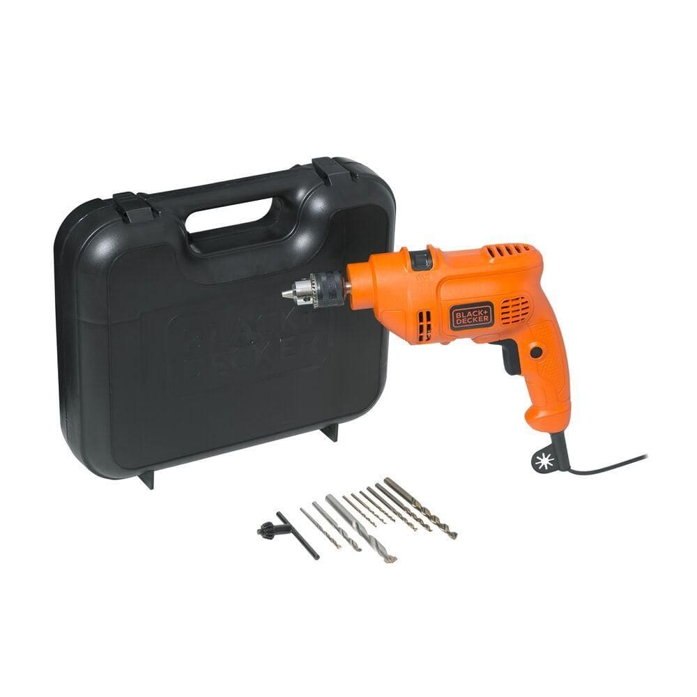 Furadeira Impacto 3/8`` 560W + 9 Brocas - Black+Decker