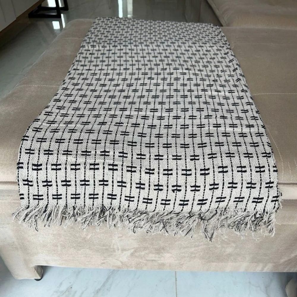 Manta Para Sofá Grande De 2 E 3 Lugares 2,50x1,80 Gigante Capa Protetor De Sofa E Cama  Cru C-preto