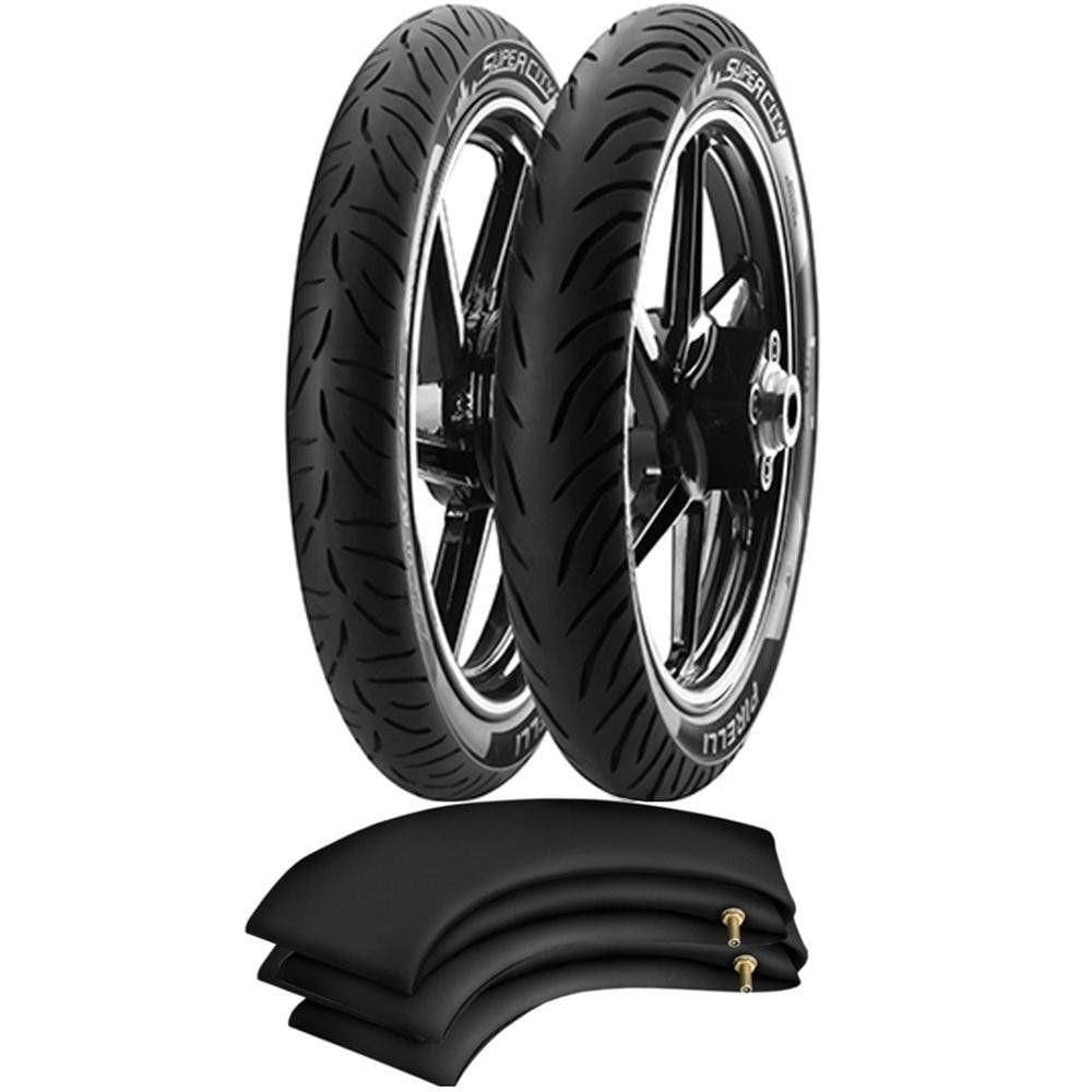 Kit Pneu C 100 Dream Gs 120 250-17 + 275-17 Super City Pirelli