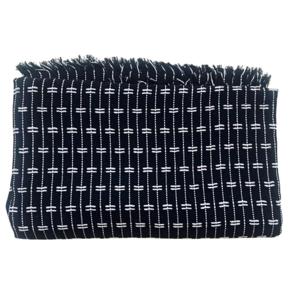 Manta Grande Para Sofá Cama 2 E 3 Lugares 2,50x1,80cm Capa De Sofa Gigante 100% Algodão Na  Preto-branco