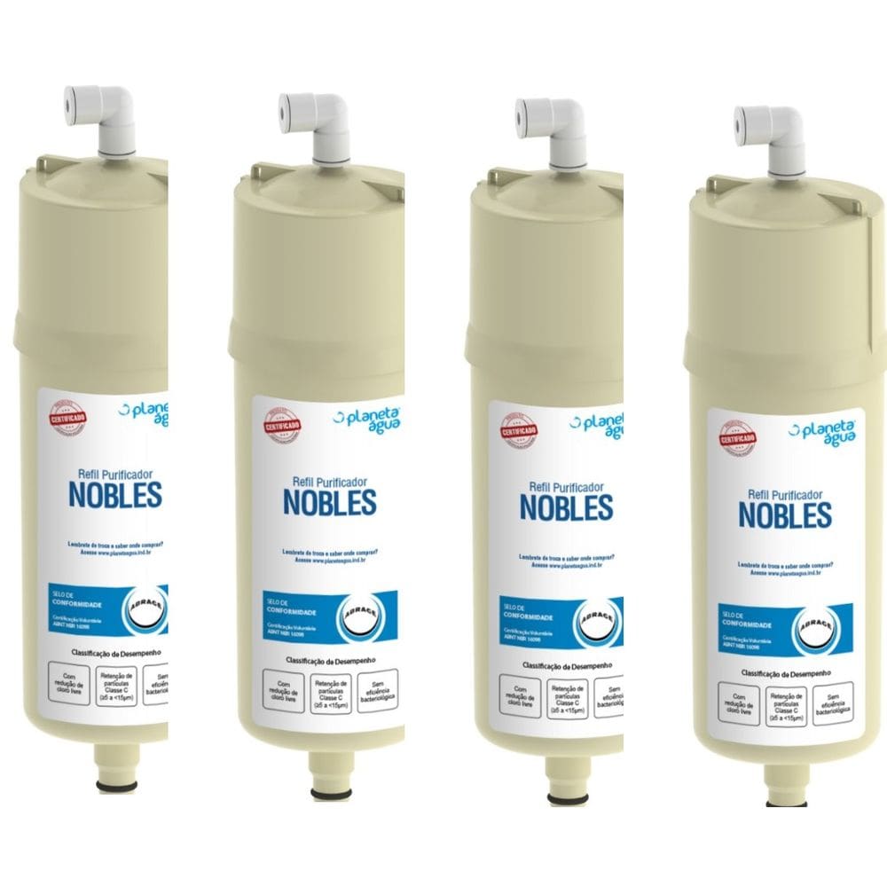 kit 4 un Refil Purificador Nobles Compatível com Aparelhos: Europa Noblesse Plus, Europa Fluir, CTA Smart e Da Vinci*.