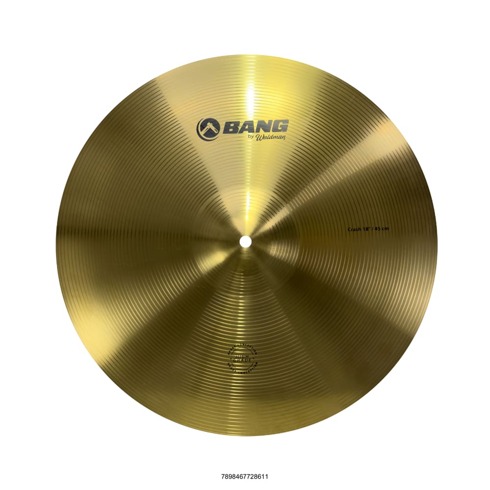 Prato Bateria Waldman Bang BNG-CR18 Liga Brass Brilhante