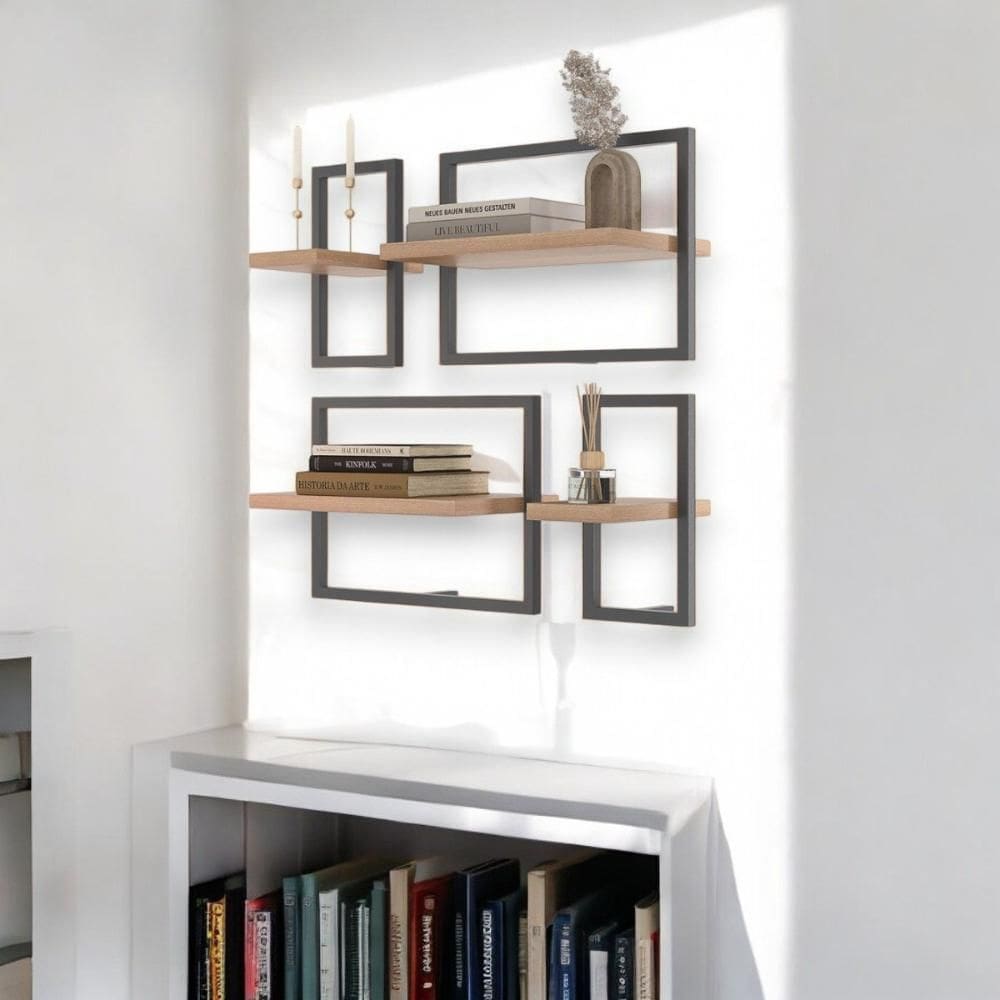 Conjunto 4 Prateleiras Industrial Montana - Pleno