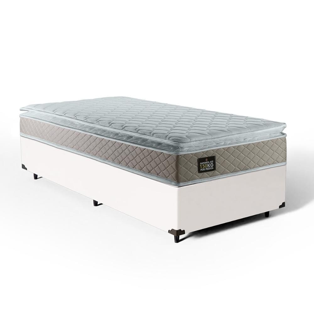 Cama Box com Colchão de Espuma D45 Pillow Top Strong Solteiro 88cm