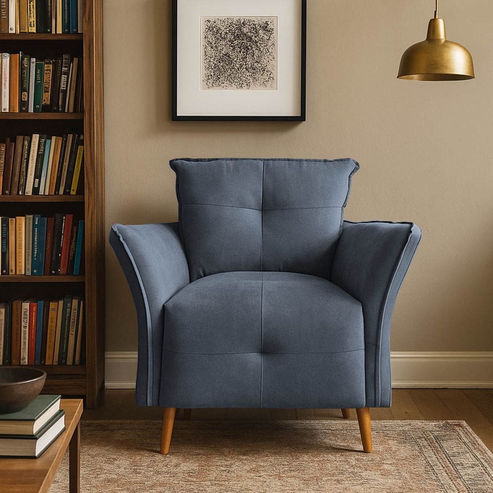 Poltrona Decorativa Para Sala De Estar E Recepção Monaliza Grafite