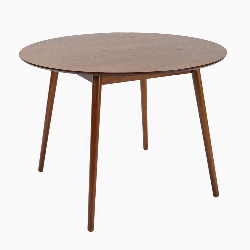 Mesa de Jantar Finy Redonda Nacional Móveis 110 cm (largura) Base e Tampo Madeira Pinhão