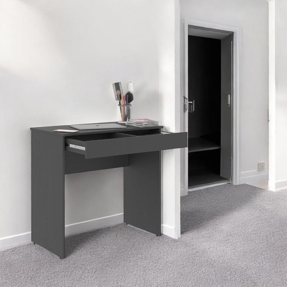 Mesa Para Computador Paris Preto c/ Gaveta Porta Itens com Divisória