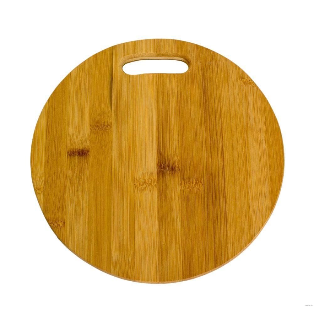 Tábua de Corte Redonda 25cm em Bambu N248858-3 - Quanhe