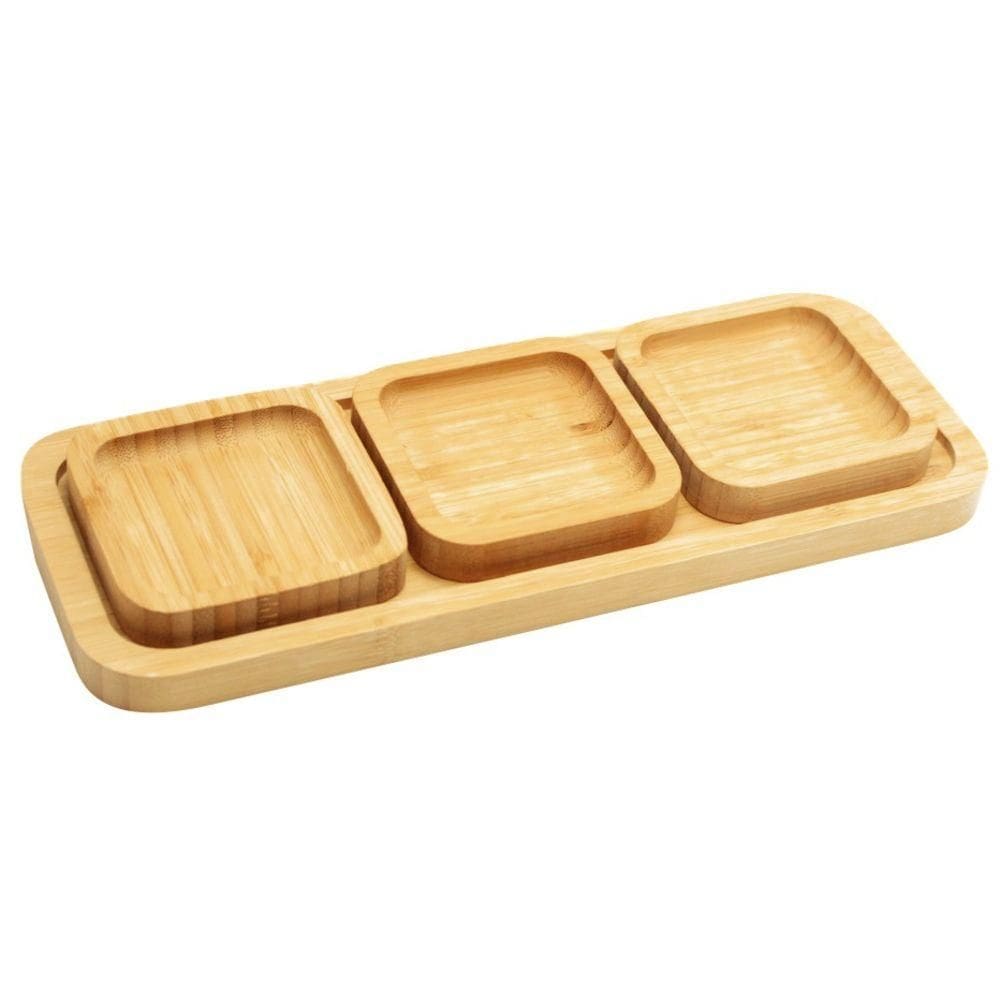 Conjunto de Petisqueira em Bambu c/ 4 Peças N248862-2 Quanhe