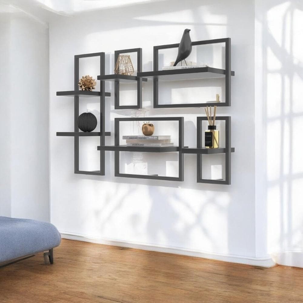 Lego de 6 Prateleiras Industrial Preto