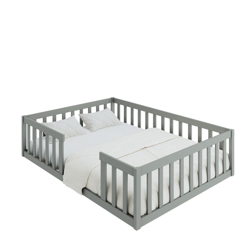 Cama Casal Montessoriana Cinza