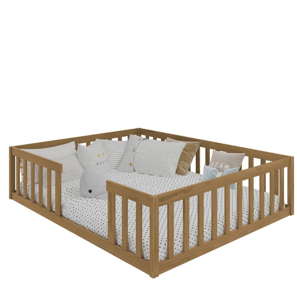 Cama Queen Montessoriana Nogueira