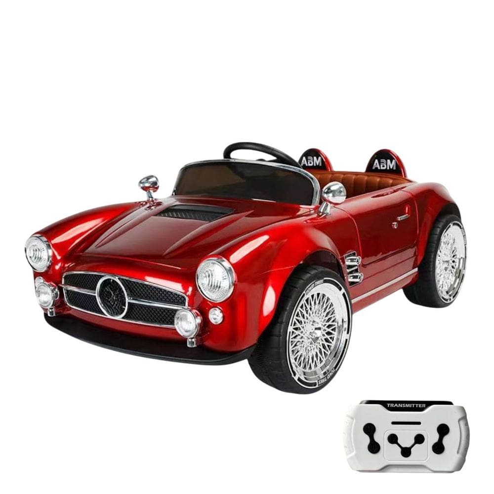 Mini Carro Elétrico Retrô 12V Controle Remoto Infantil Vermelho Importway Bw-321 Vm Motorizado