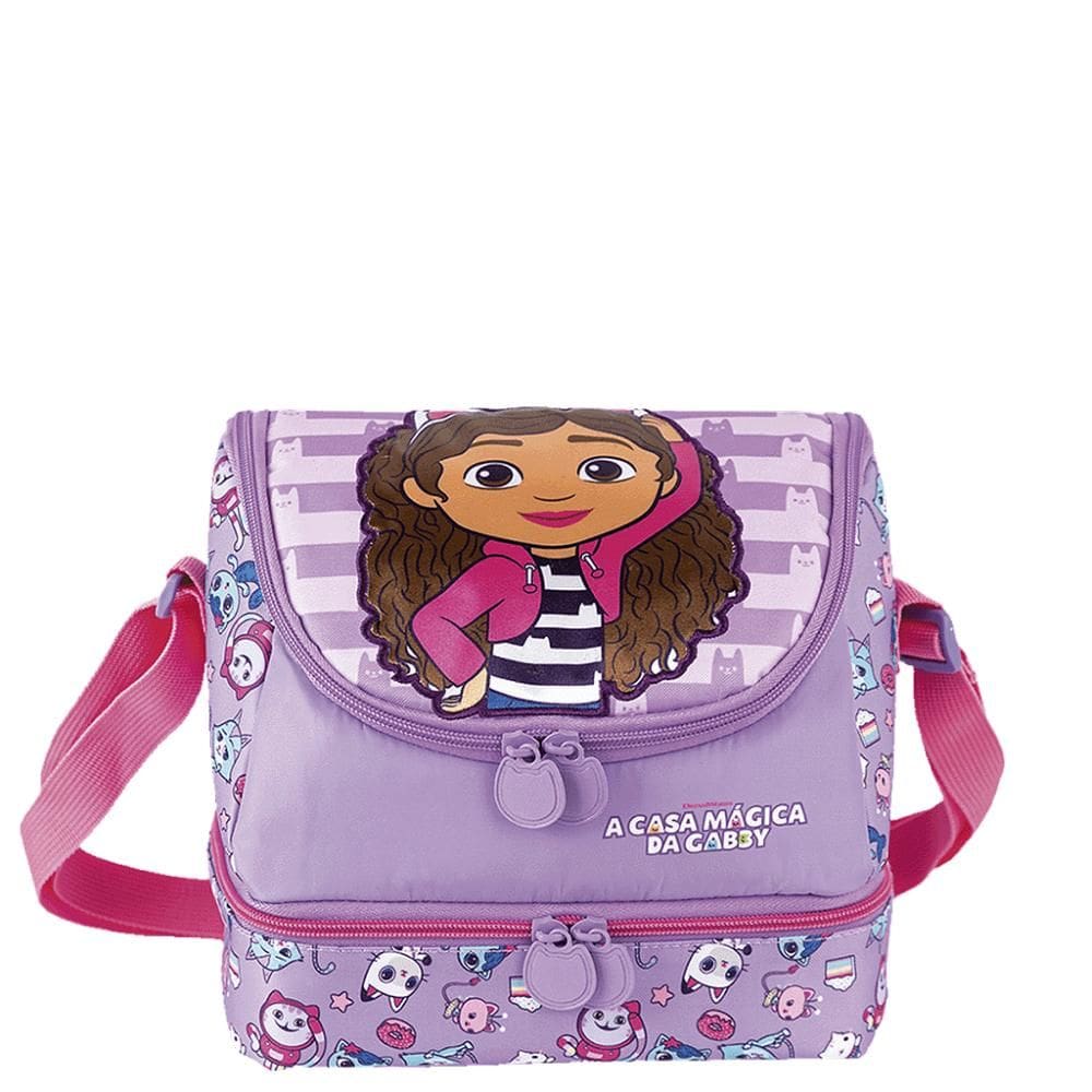 Lancheira Escolar Sestini Gabby Y Cattitude 2 Comp Roxo