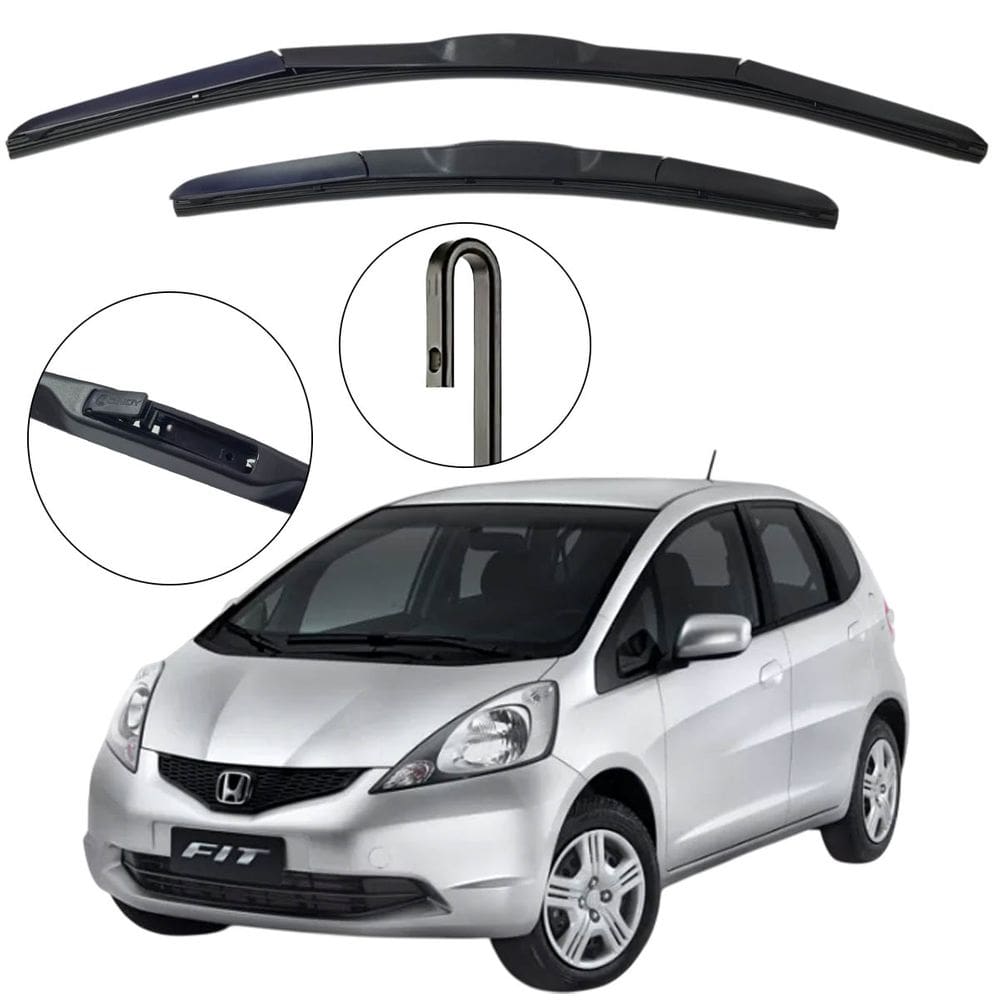 Kit Palheta Dianteira Fit 2004 a 2008 Limpador de Parabrisa de Silicone