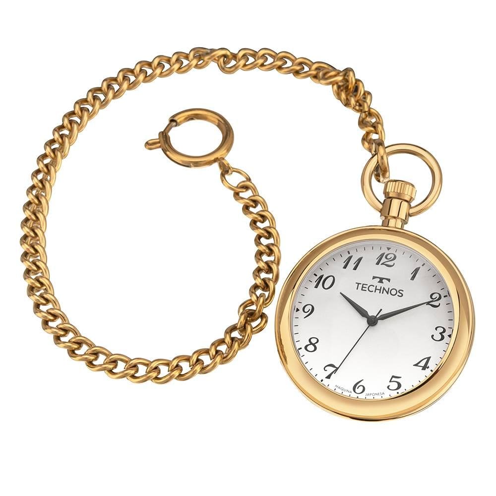 Relógio de Bolso Technos Ref: 2035neh/1b Classic Heritage Dourado