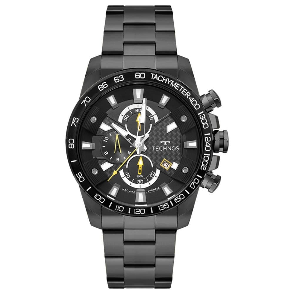 Relógio Technos Masculino Ref: Os1abz/1p Cronógrafo Black