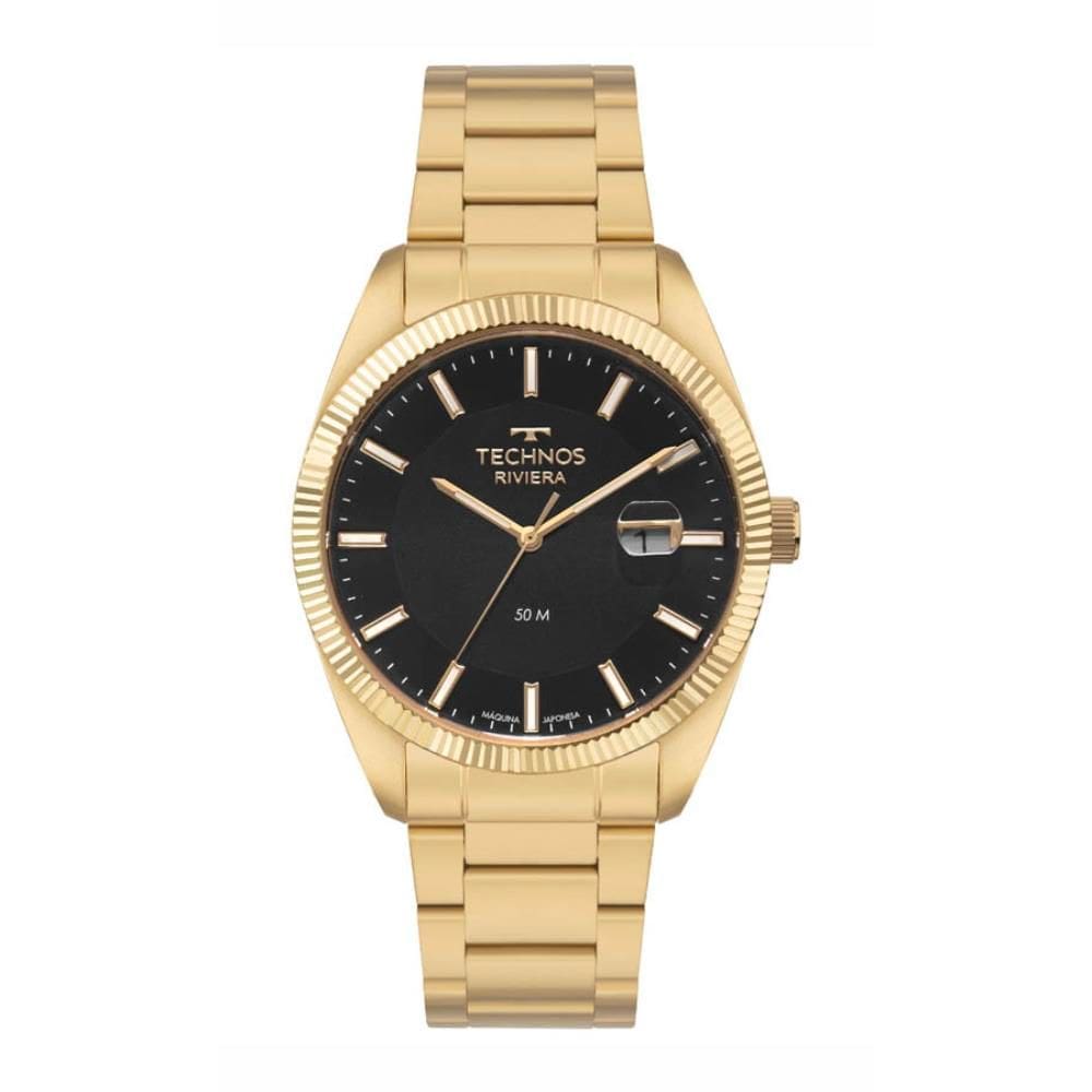 Relógio Technos Masculino Ref: 2317ag/1p Clássico Riviera Dourado