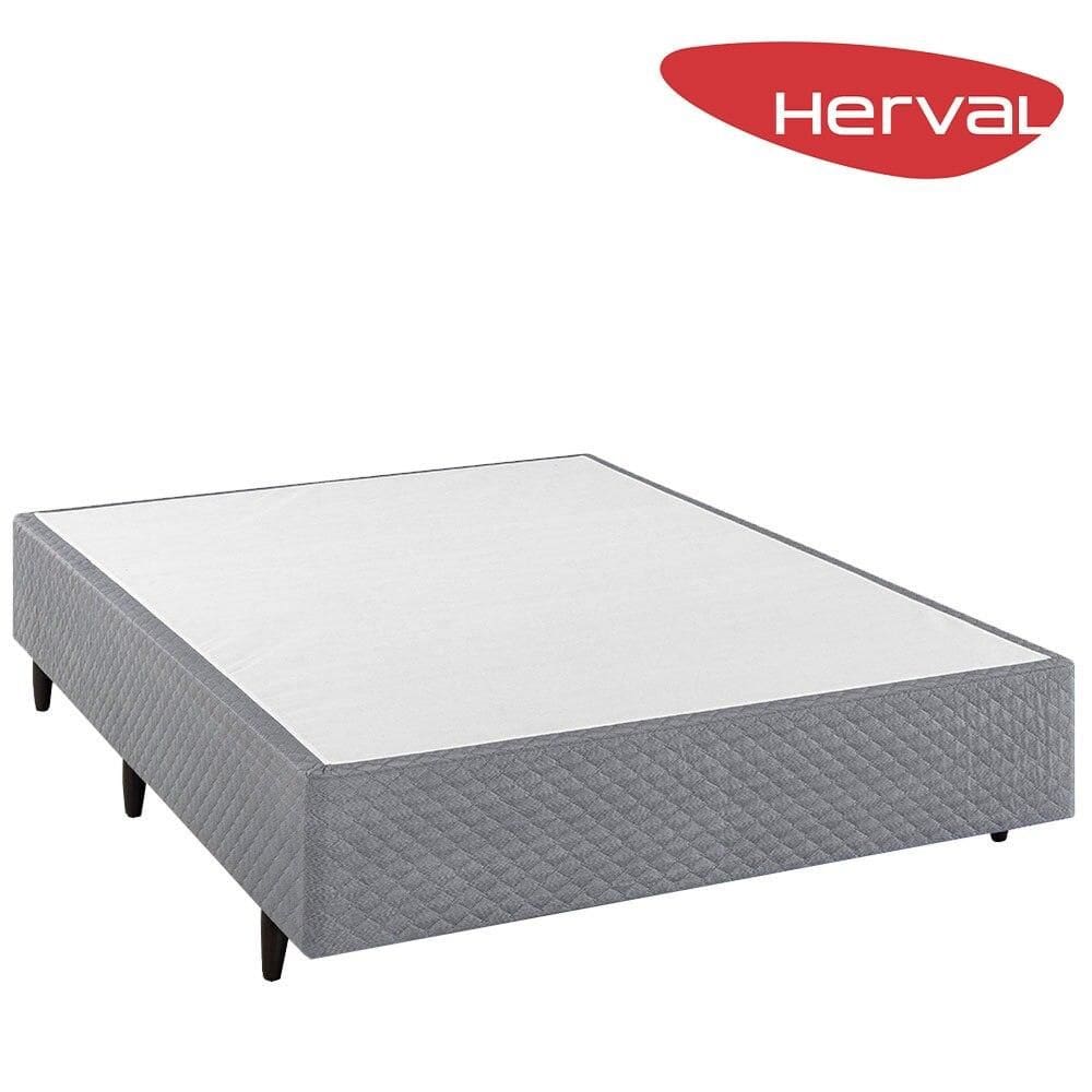 Base Cama Box Casal Herval Parma 39x138x188 cm, Cinza