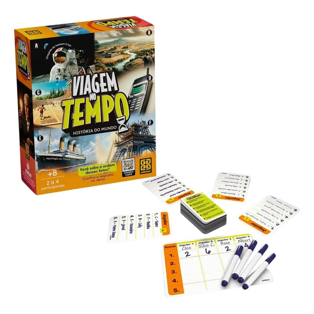 Jogo De Tabuleiro E Cartas Viagem No Tempo - Grow