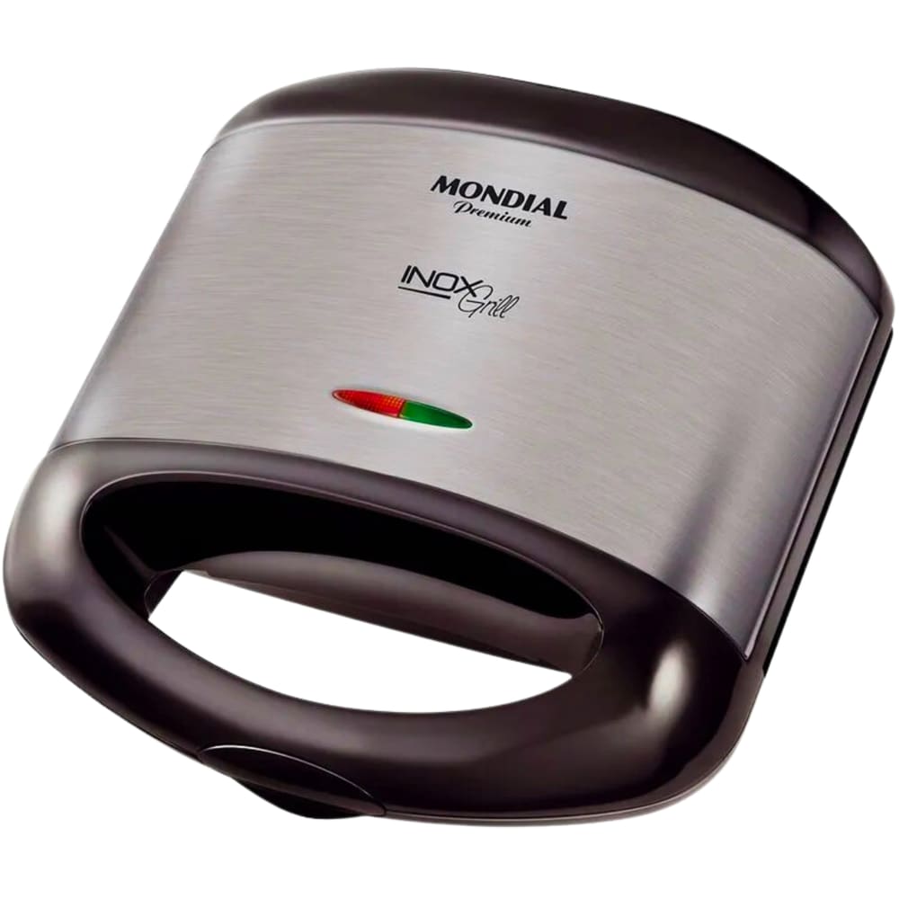 Sanduicheira e Grill Mondial Inox 2 em 1 Premium Tostex Grelha Dupla Grande S07 Preto