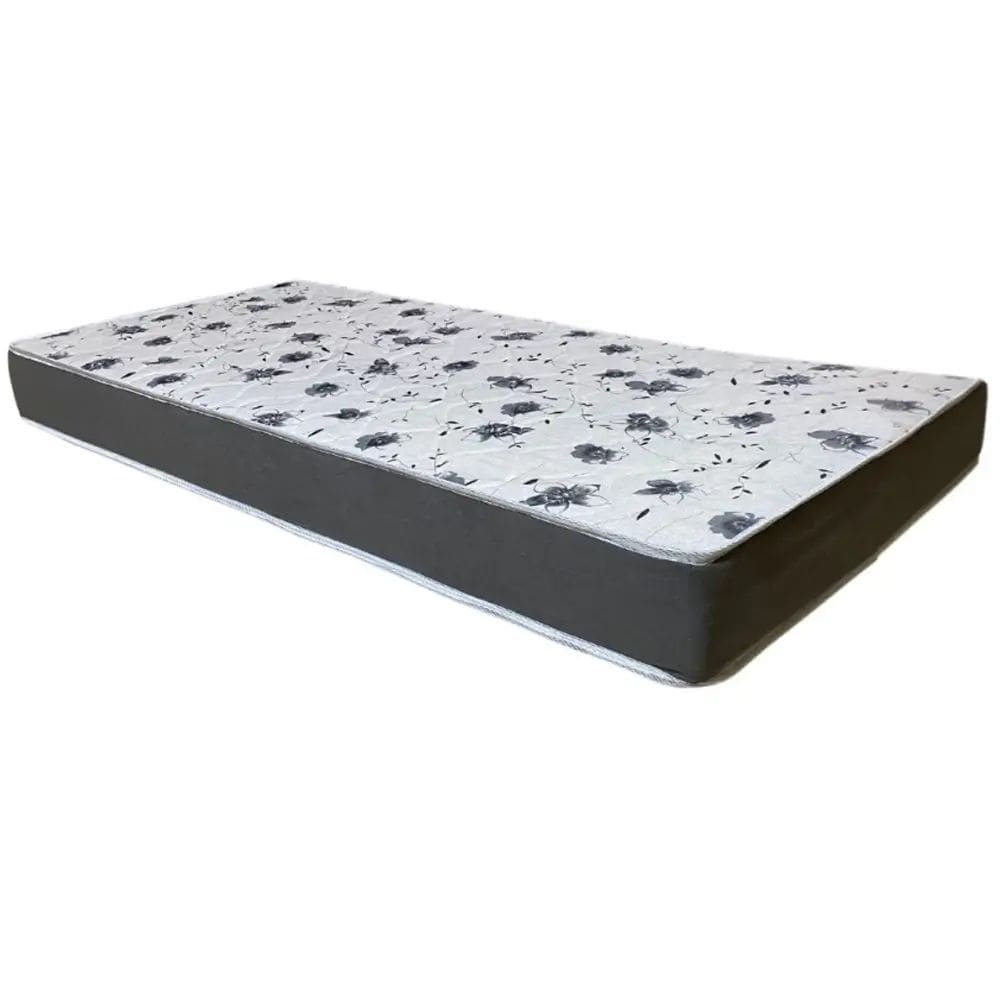 Colchão Resistente Pro Solteiro 18x188x88 Bio Flex Cor Branco com Preto