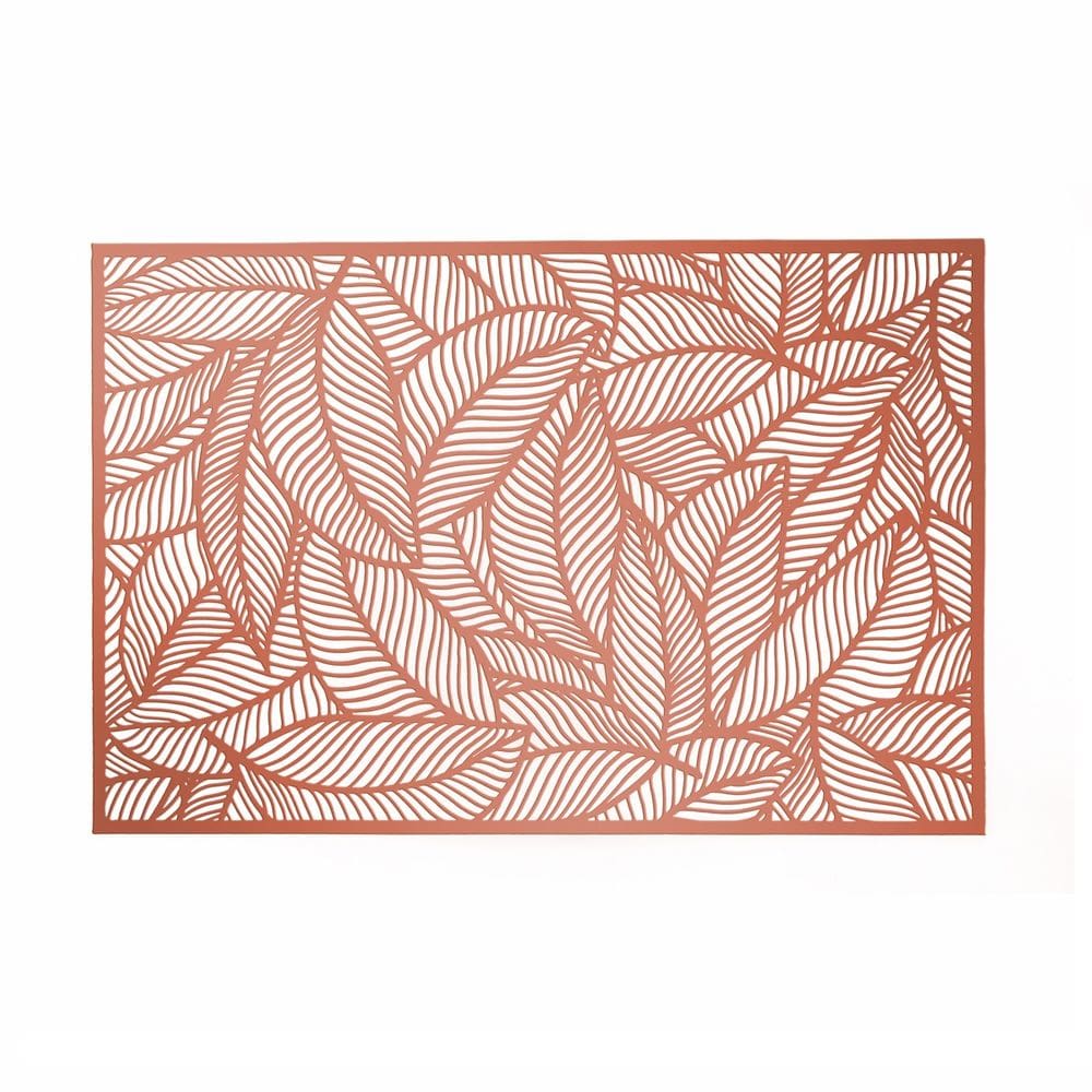 Lugar Americano de Plástico Retangular Leaf Rosé 45x30cm Lyor