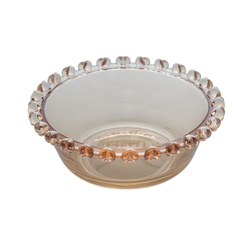 Bowl Raso de Cristal Coração Âmbar Metalizado 11,5x4,5cm Lyor