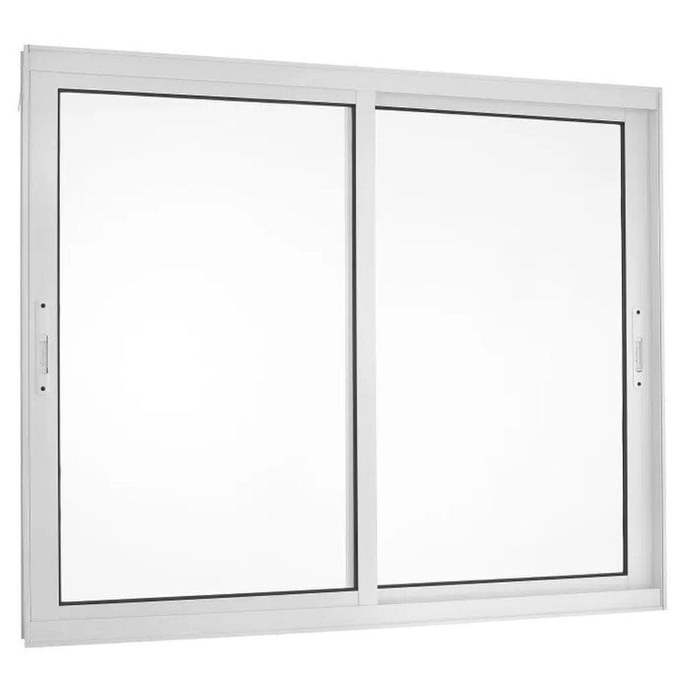 Janela de Aluminio de Correr 100x120cm 2 Folhas Duplas Topsul Esquadrisul Preto