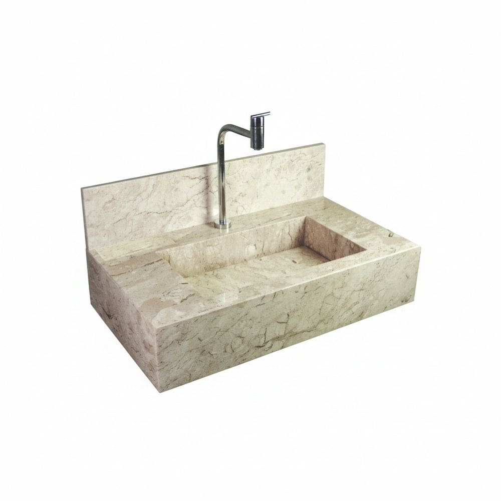 Lavatório com Cuba Esculpida 15cm X 60cm Granitos Generali Bege