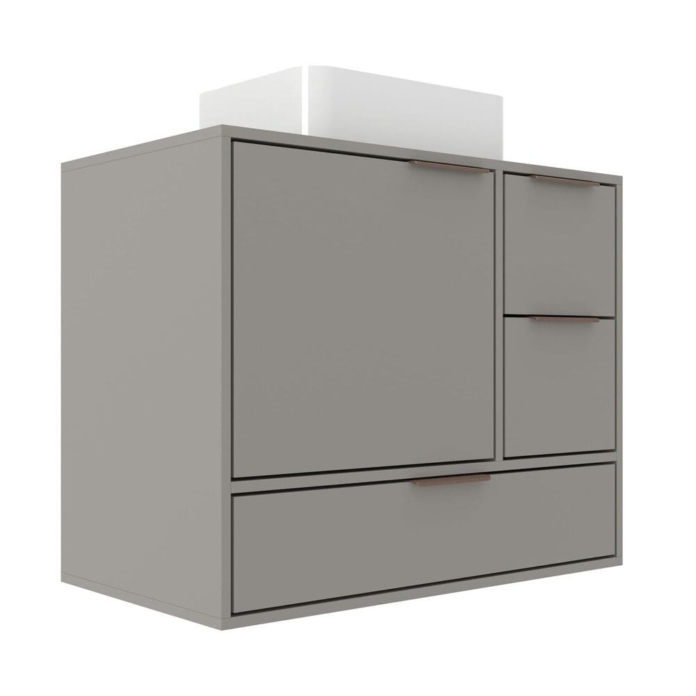 Gabinete para Banheiro 801 100% Mdf Bp Prime Yescasa Cimento