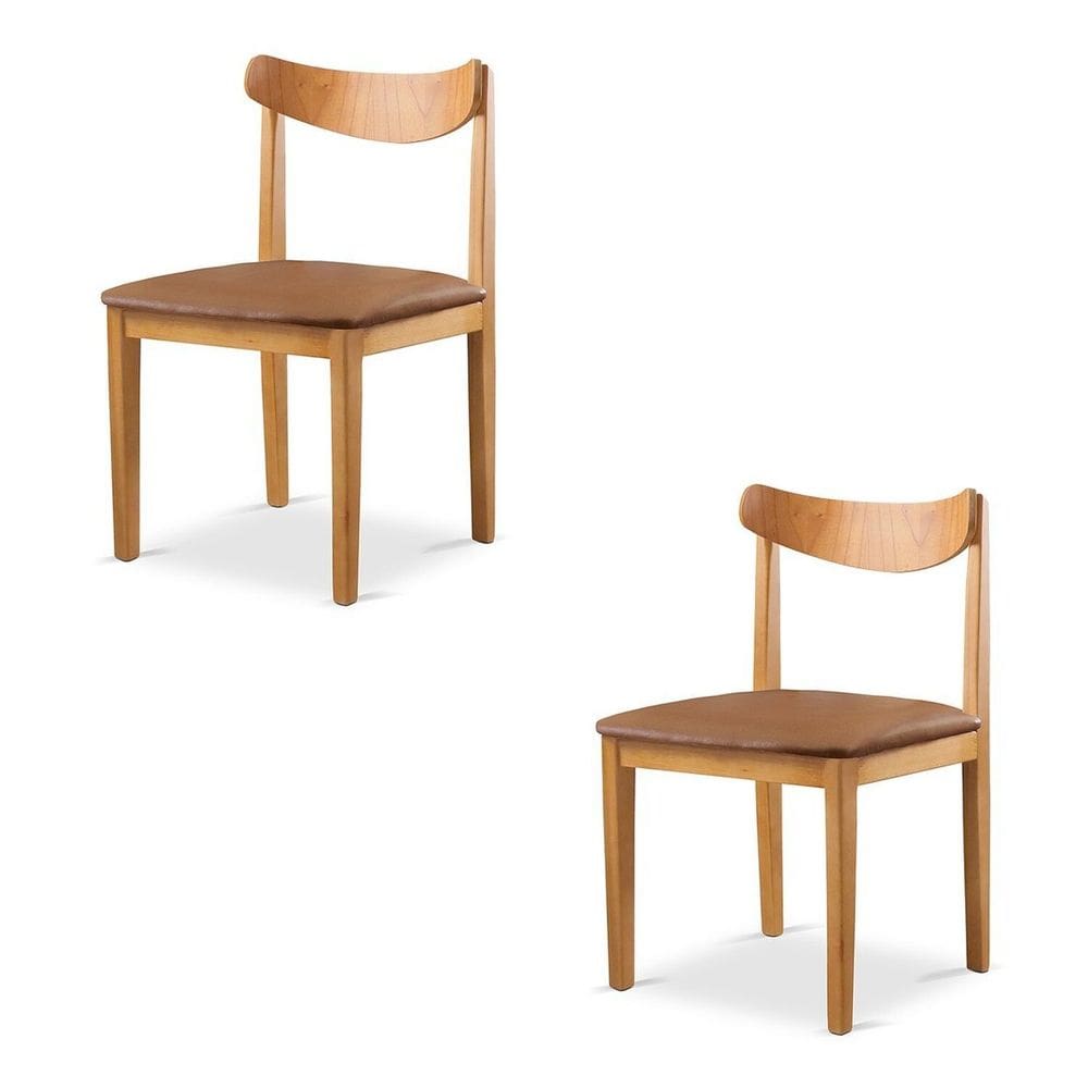 Kit 2 Cadeiras Sala de Jantar Aurora Marrom/Marrom