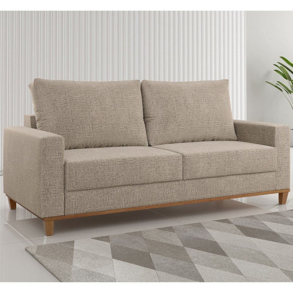 Sofá Living 3 Lugares 180cm Linhão Livia Castanho