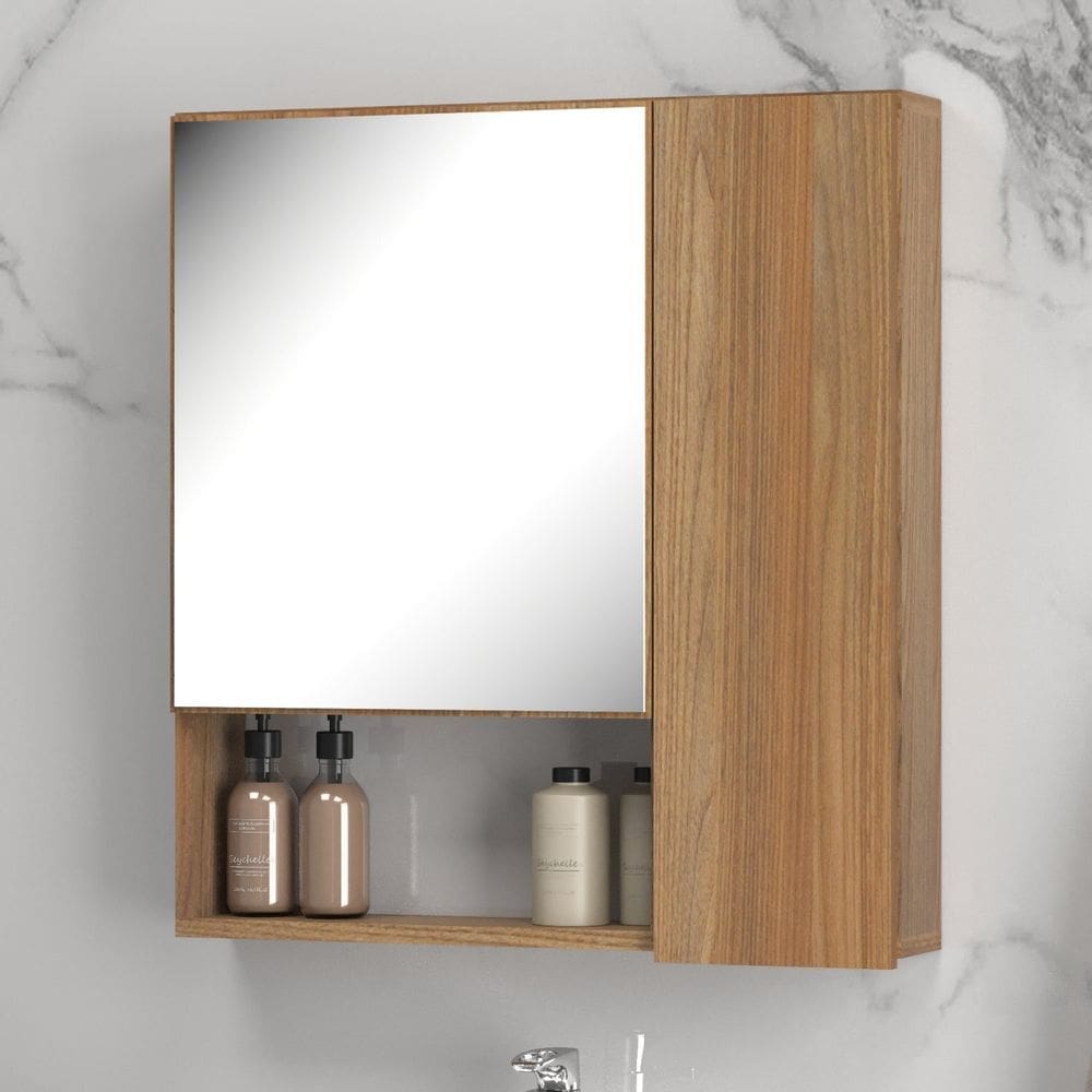 Espelheira para Banheiro 67x60cm Rubi Noce