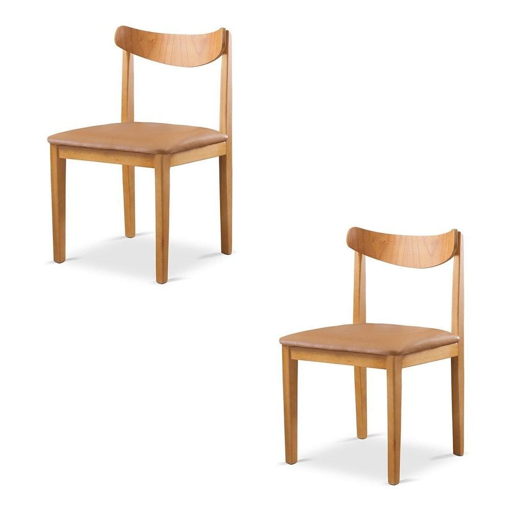 Kit 2 Cadeiras Sala de Jantar Aurora Caramelo/Marrom